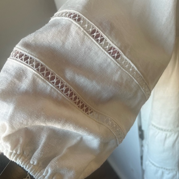 Taylor Women's Ladder-Trim Collared A-Line Shirt Dress NWT Linen Rayon - Picture 11 of 11